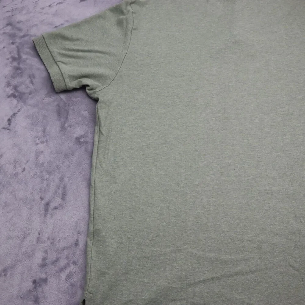 Polo Ralph Lauren Shirt Mens Large Green Red Casual Rugby Pony Logo Heather